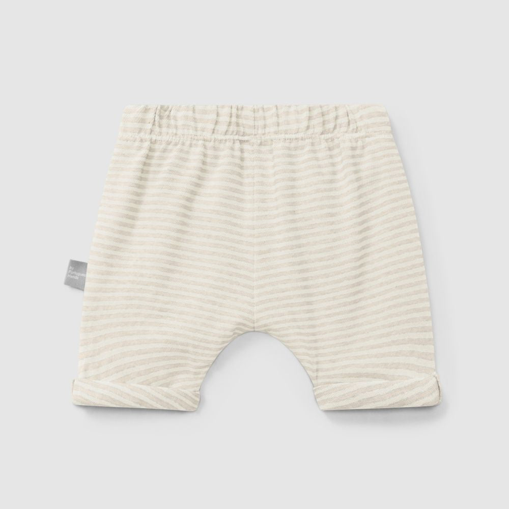Calção de riscas em algodão Natural - Snug