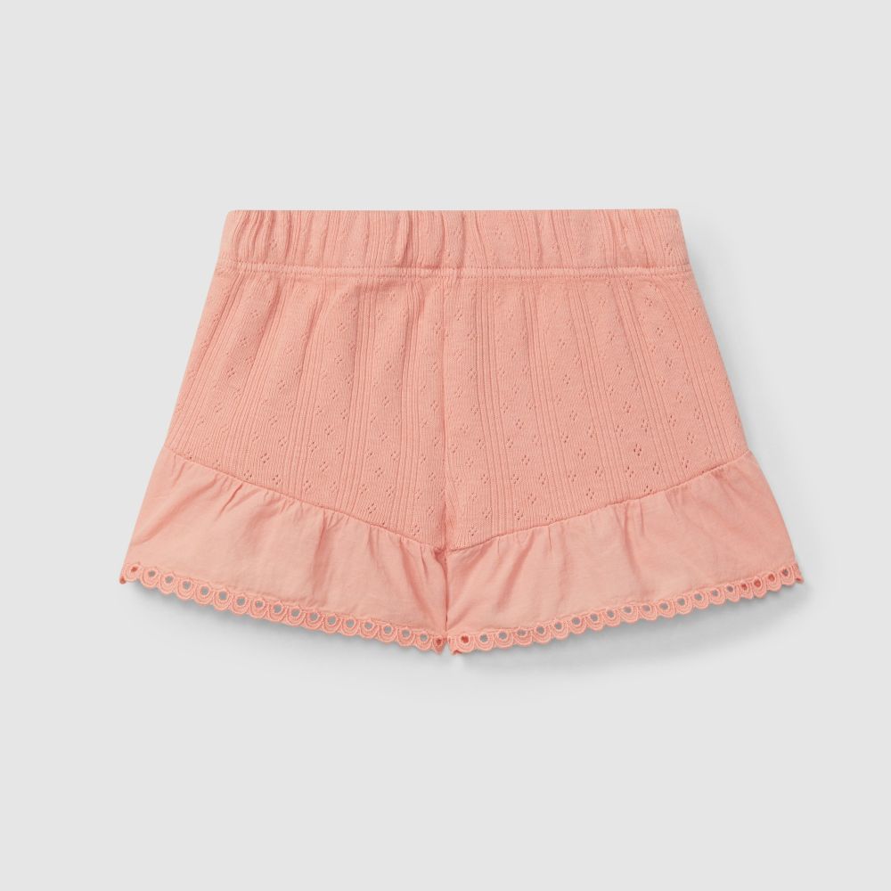 Calções pull-up ajour com bordado inglês - Snug