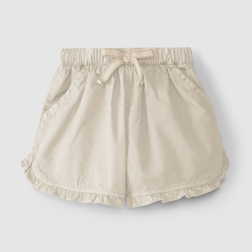 Calções pull-up com detalhe de folho - Laranjinha