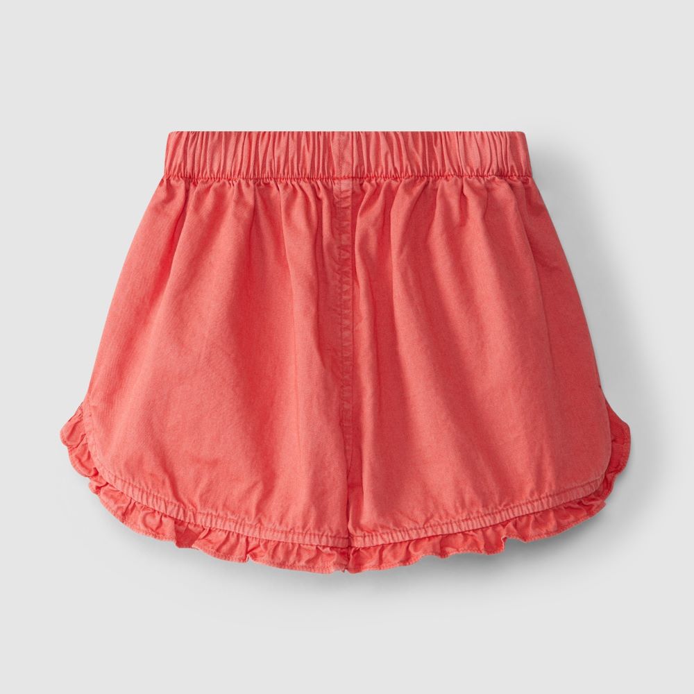 Calções pull-up com detalhe de folho - Laranjinha