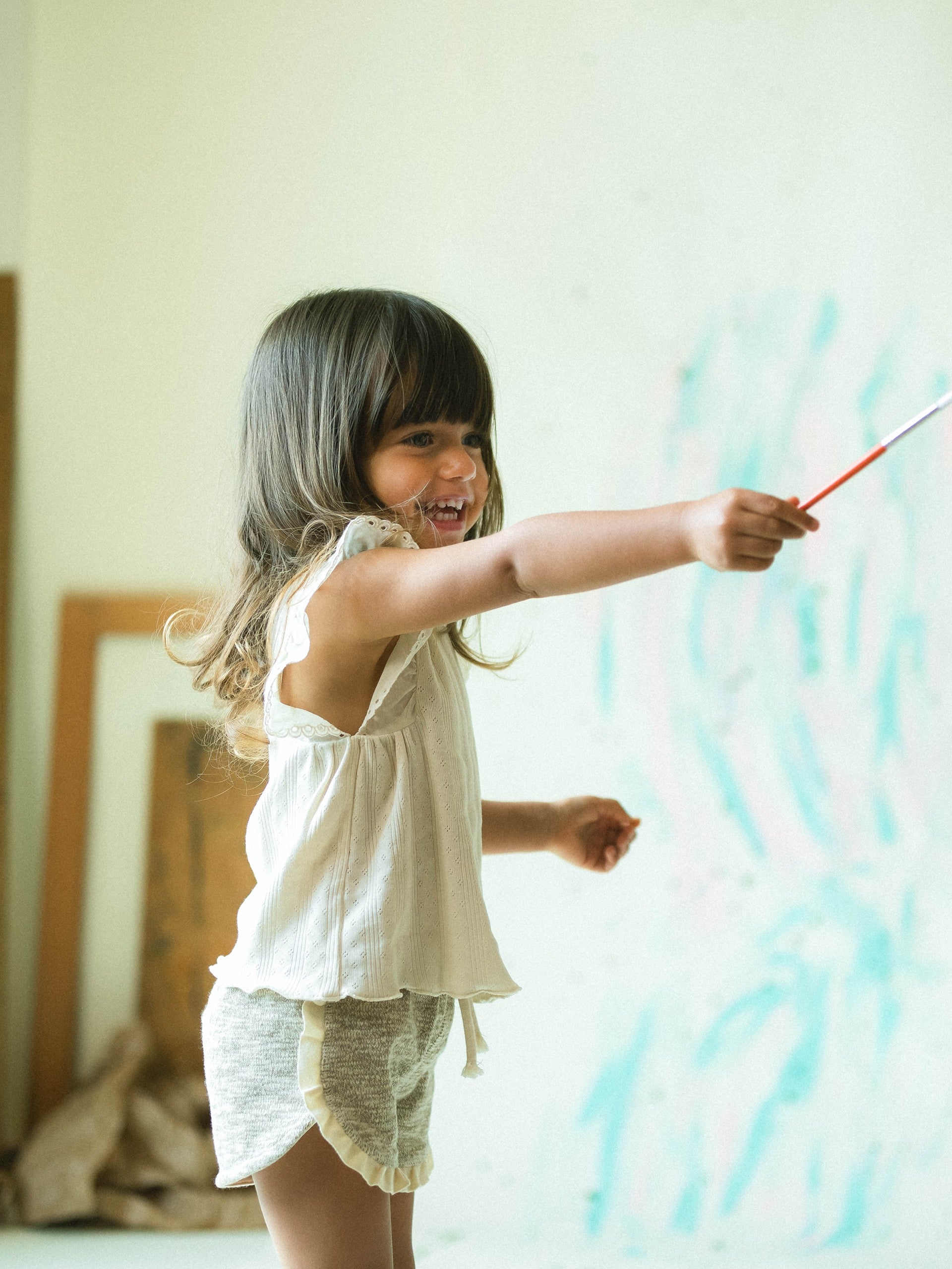 Calções pull-up em malha efeito tricot com detalhe de folho - Snug