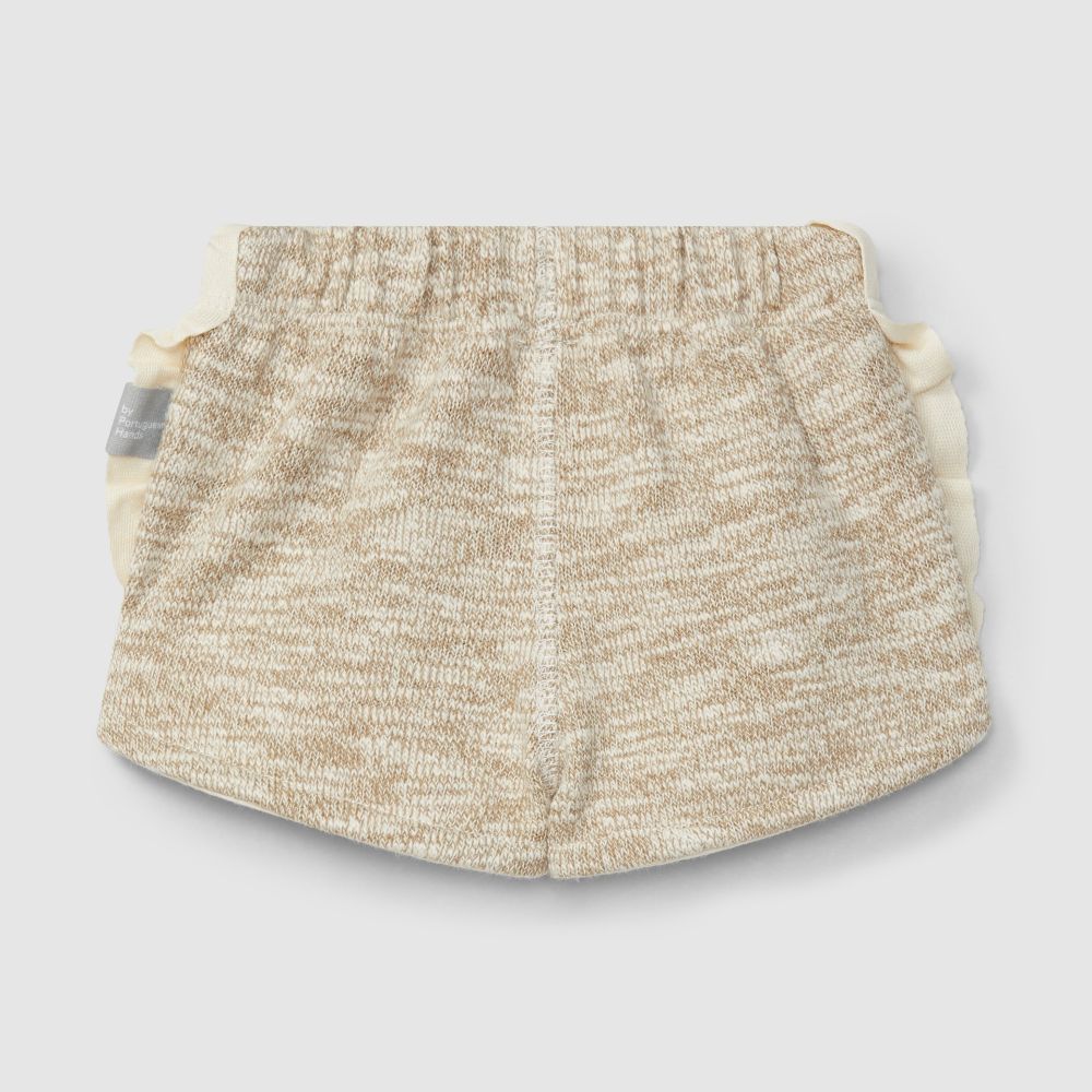 Calções pull-up em malha efeito tricot com detalhe de folho - Snug