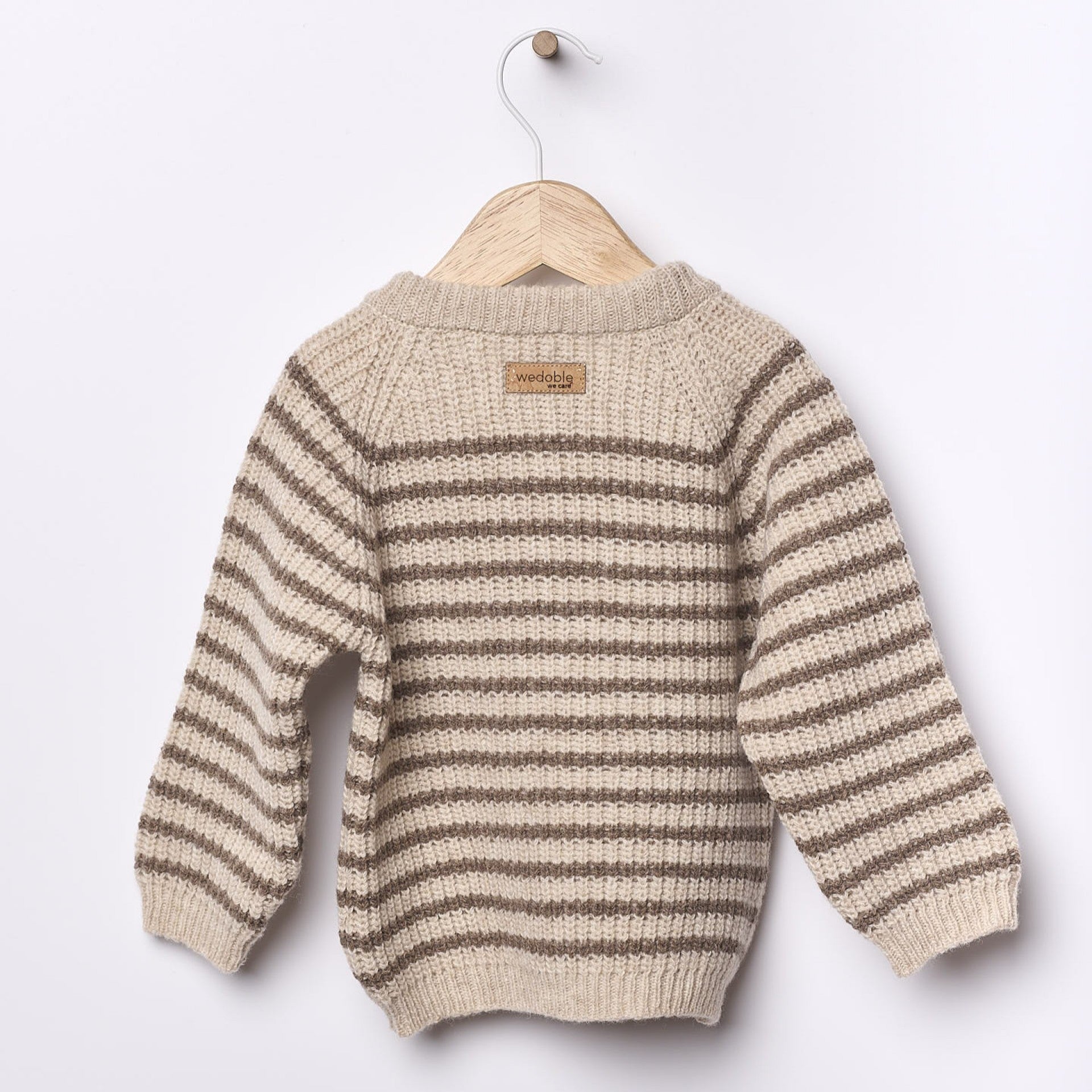 Camisola às riscas tricotada em lã merino | WEDOBLE PLAY - Wedoble