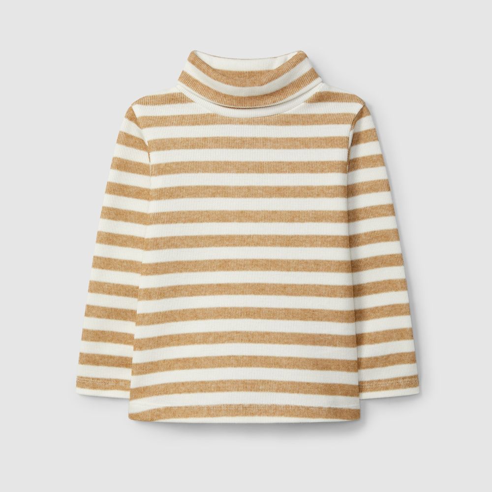 Camisola gola alta de riscas - Laranjinha