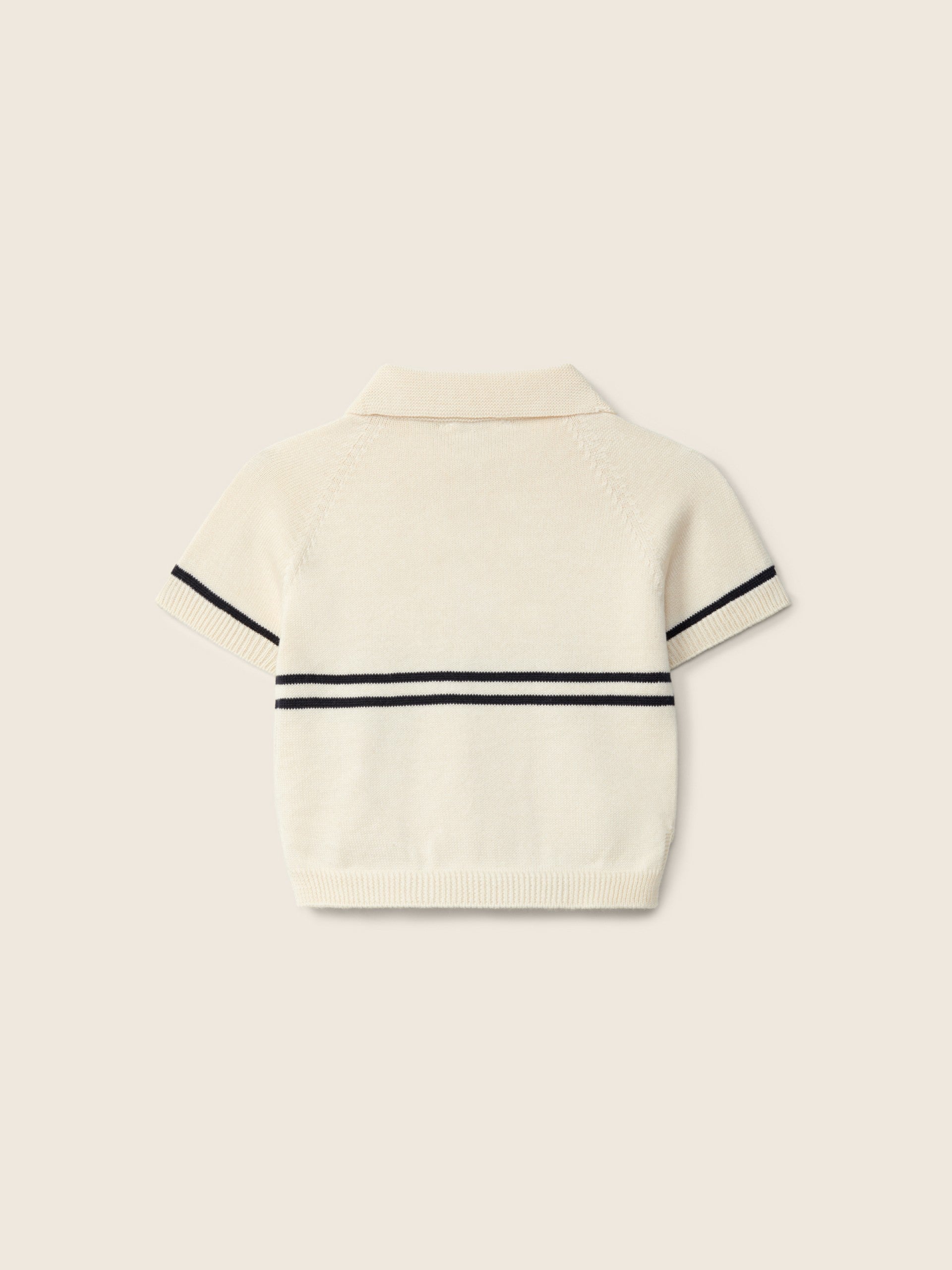 Camisola polo tricotada em algodão orgânico| PLACE IN THE SUN - Wedoble