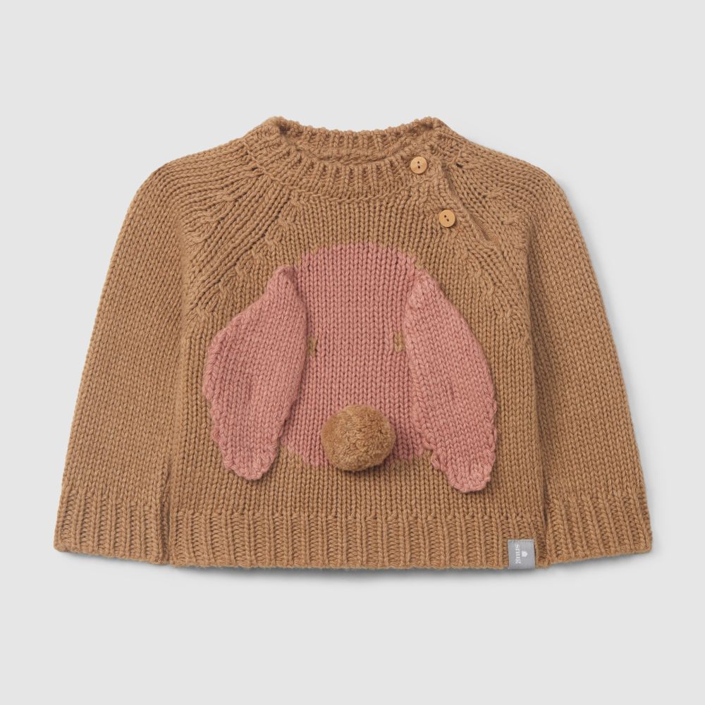 Camisola tricotada jacquard de cão com detalhes em relevo | Rosa - Snug
