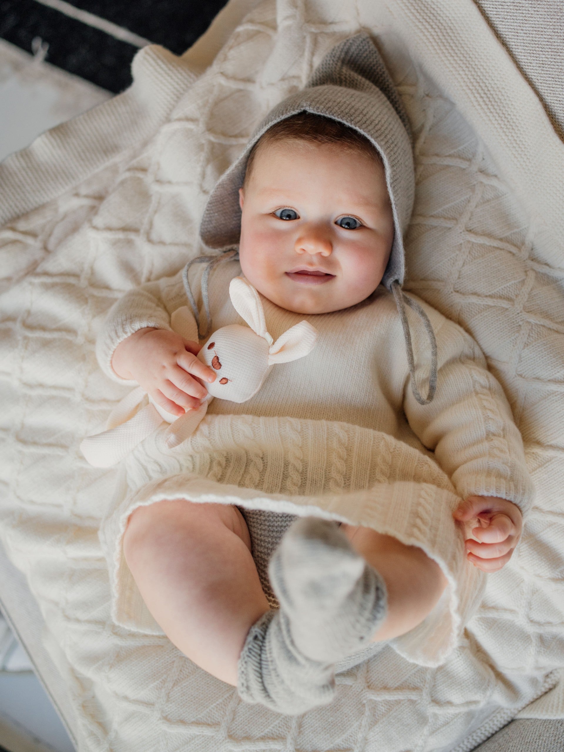 Carapins tricotados em lã merino | SNOWFLAKE - Wedoble