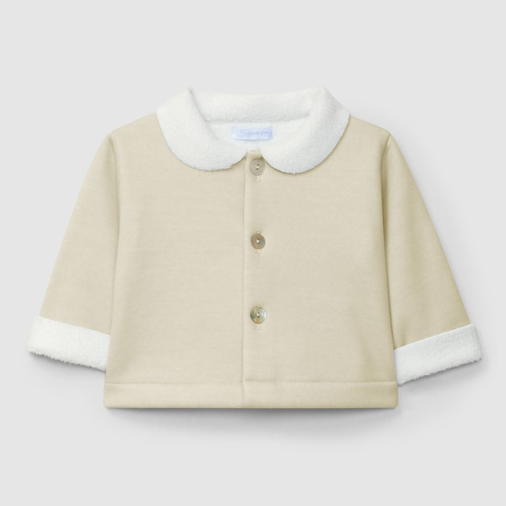 Casaco em malha dupla com interior de pelo - Laranjinha