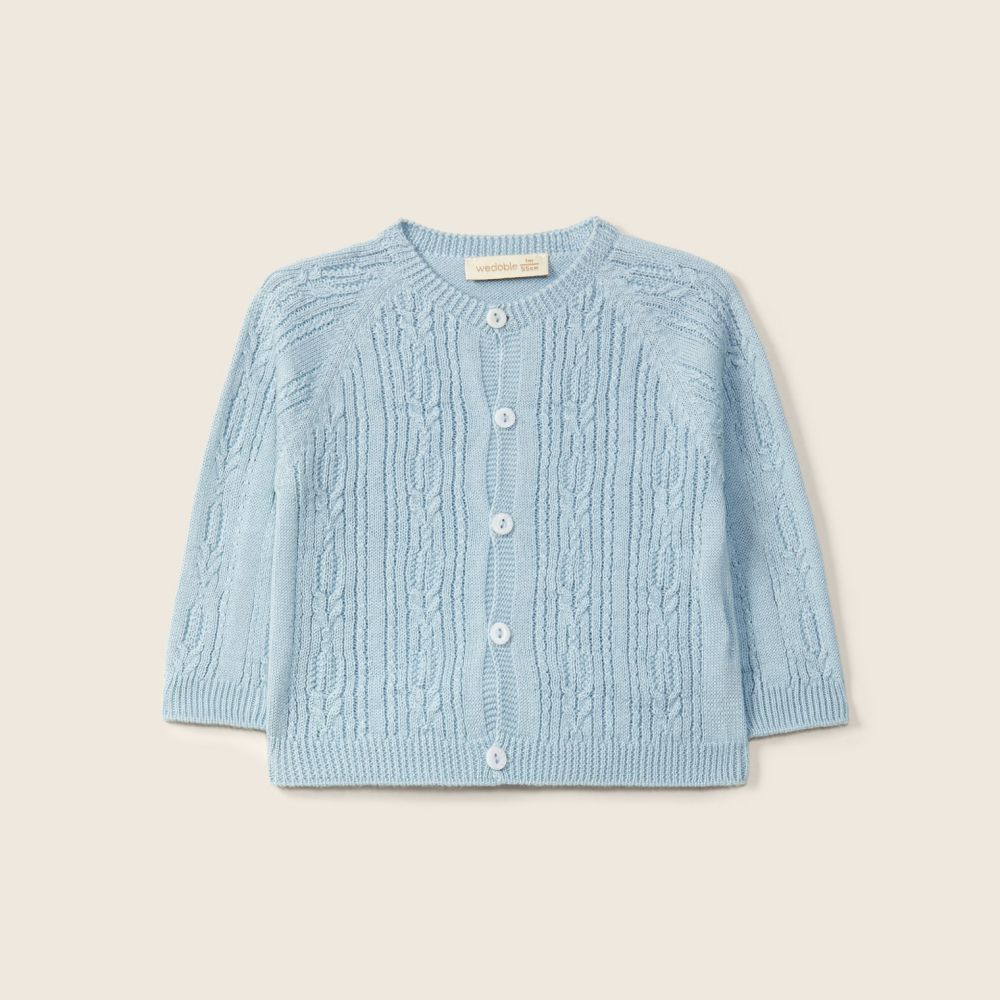 Casaco tricotado em algodão orgânico | MY TINY FRIENDS - Wedoble