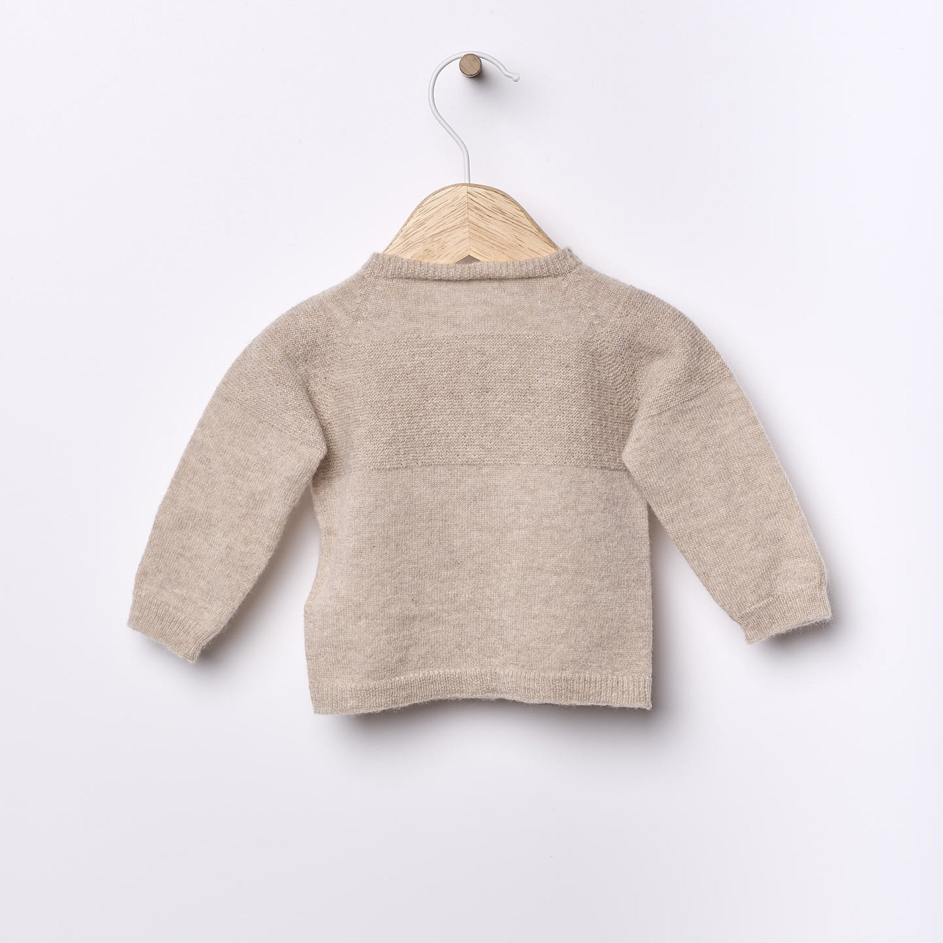 Casaco tricotado em lã merino e caxemira | LITTLE LOVE - Wedoble