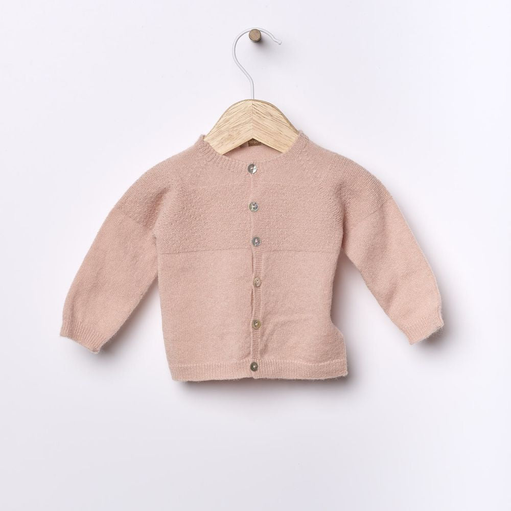 Casaco tricotado em lã merino e caxemira | LITTLE LOVE - Wedoble