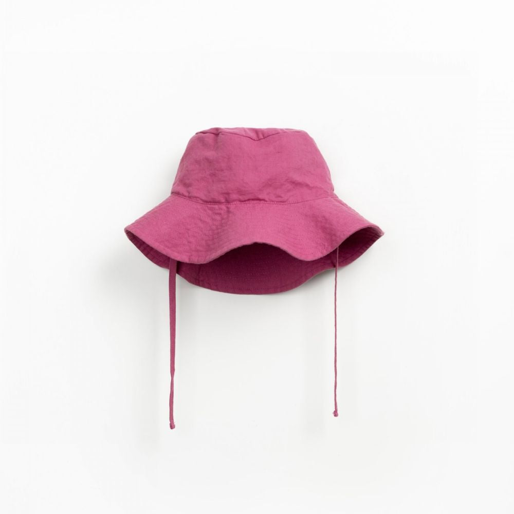 Chapéu rosa de tecido em linho e algodão orgânico com aba - Play Up