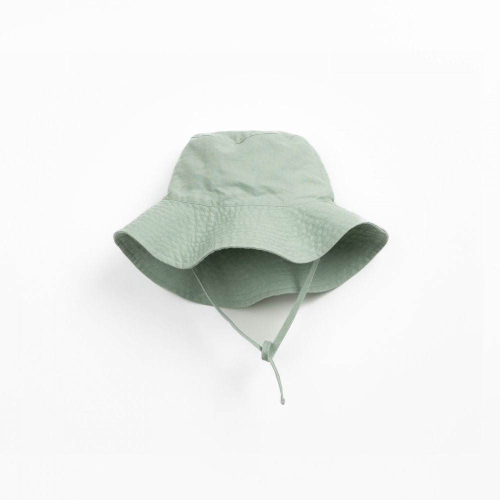 Chapéu verde de tecido em linho e algodão orgânico com aba - Play Up