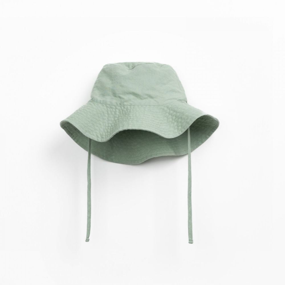 Chapéu verde de tecido em linho e algodão orgânico com aba - Play Up
