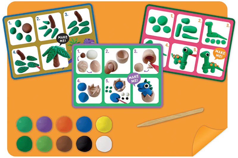 Pasta de moldar CLAY&PLAY Dinossauros - Floss&Rock