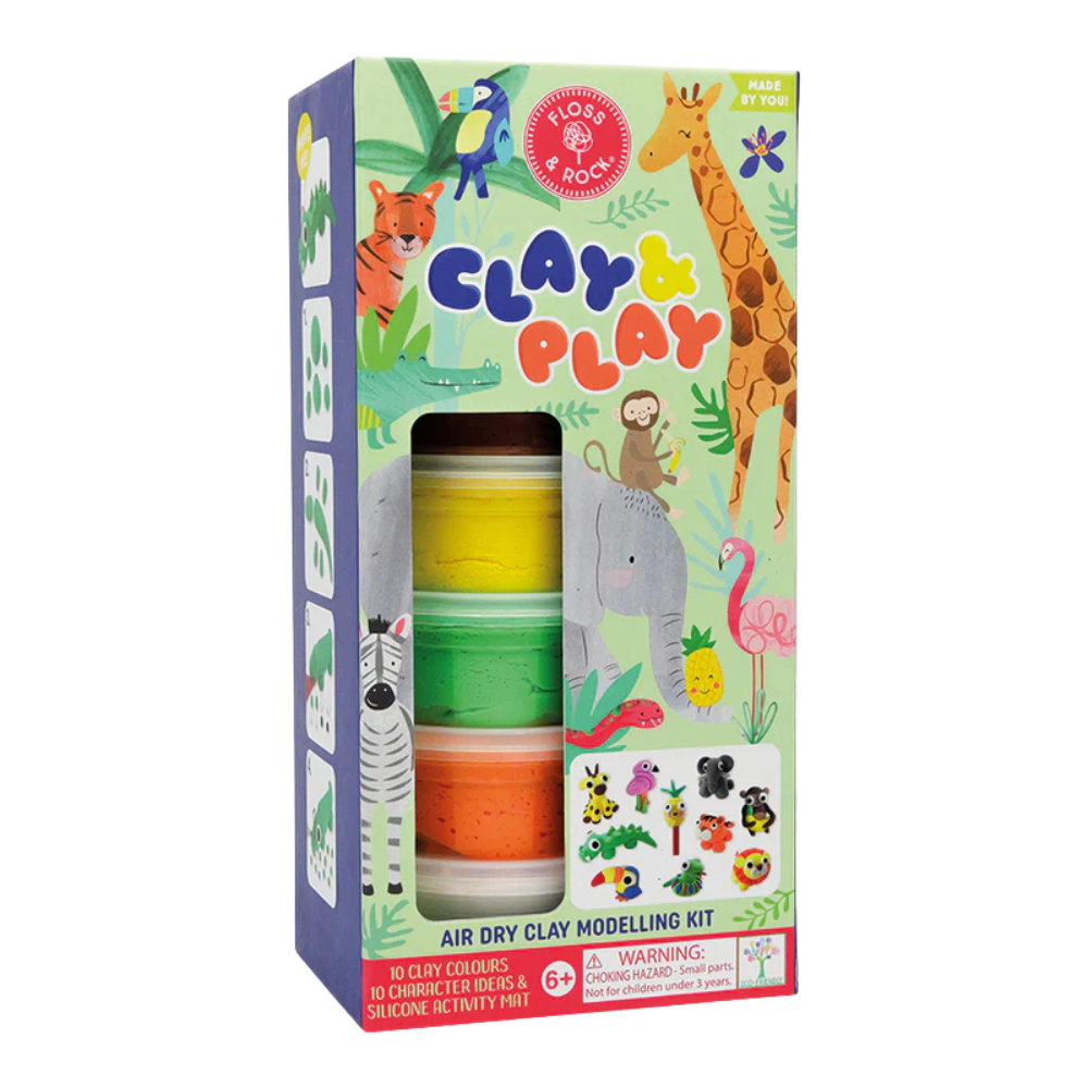 Pasta de moldar CLAY&PLAY Animais da Selva - Floss&Rock