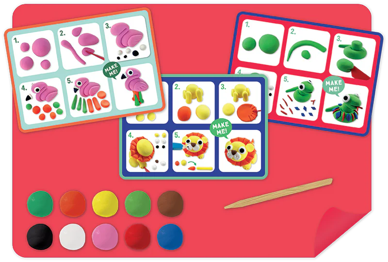 Pasta de moldar CLAY&PLAY Animais da Selva - Floss&Rock