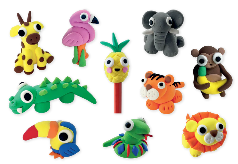 Pasta de moldar CLAY&PLAY Animais da Selva - Floss&Rock