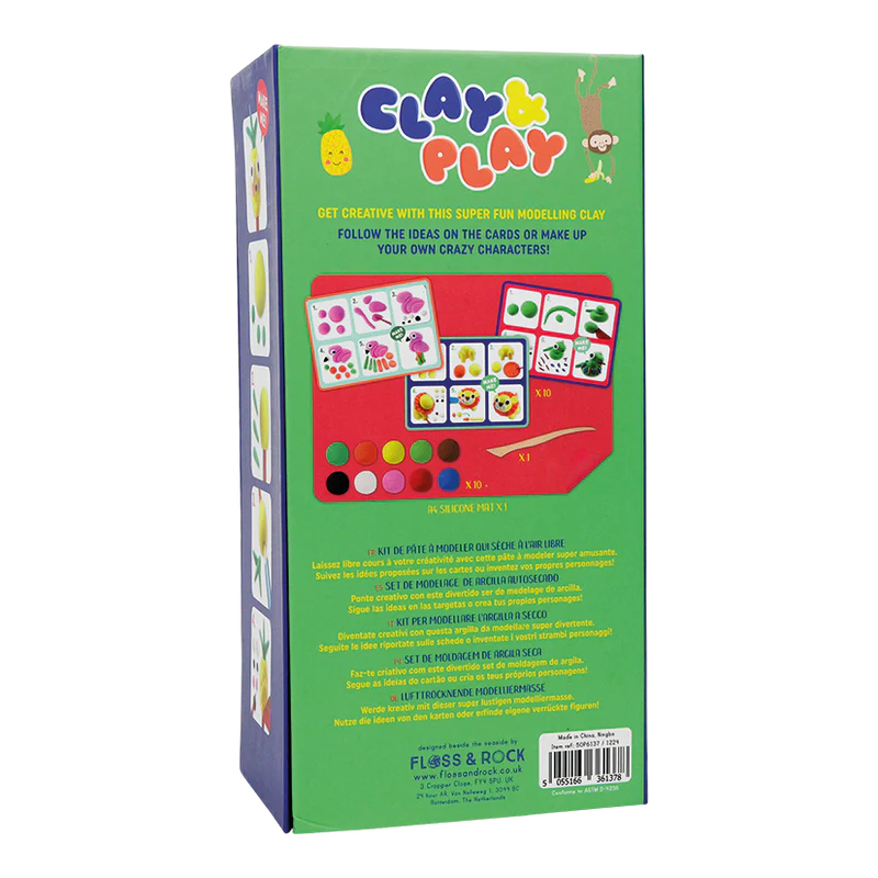 Pasta de moldar CLAY&PLAY Animais da Selva - Floss&Rock