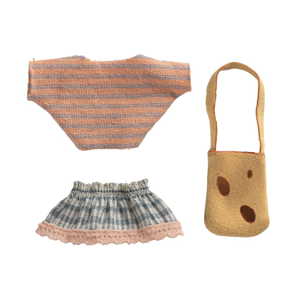 Roupa e Mala para Ratinha Irmã Mais Nova - MAILEG