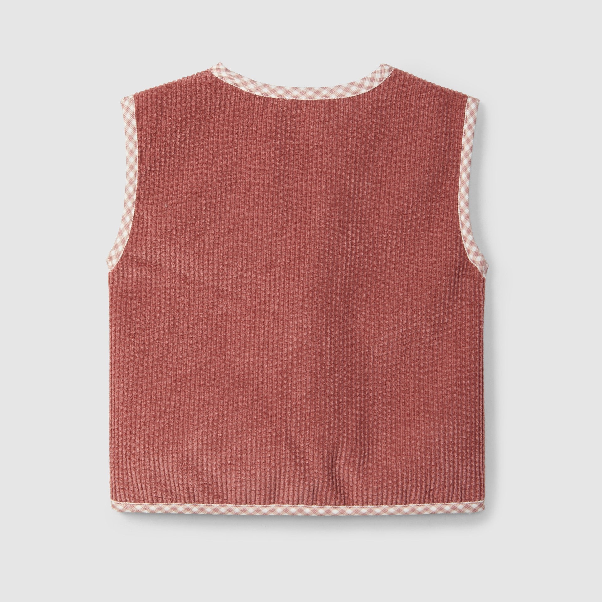 Colete rosa em bombazine com pelo - Laranjinha