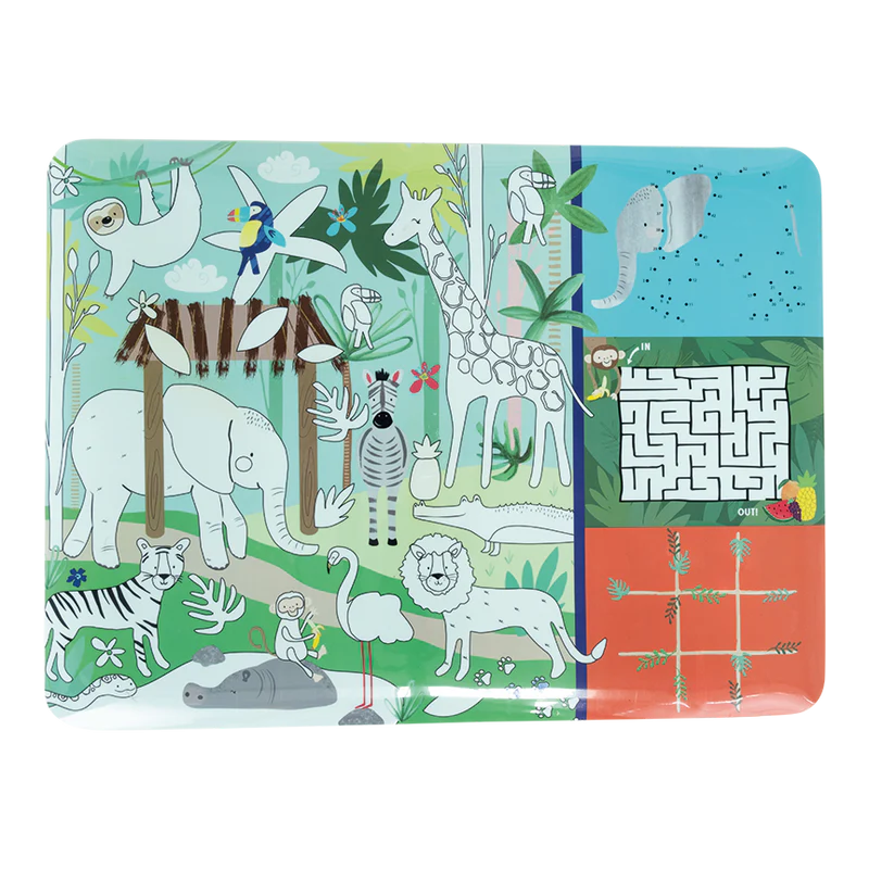 Tapete de Atividades “Colouring Fun&Games” – Selva - Floss&Rock