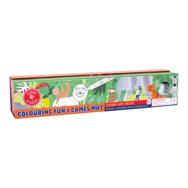 Tapete de Atividades “Colouring Fun&Games” – Selva - Floss&Rock