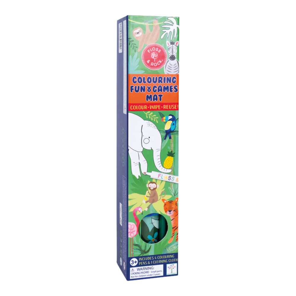 Tapete de Atividades “Colouring Fun&Games” – Selva - Floss&Rock