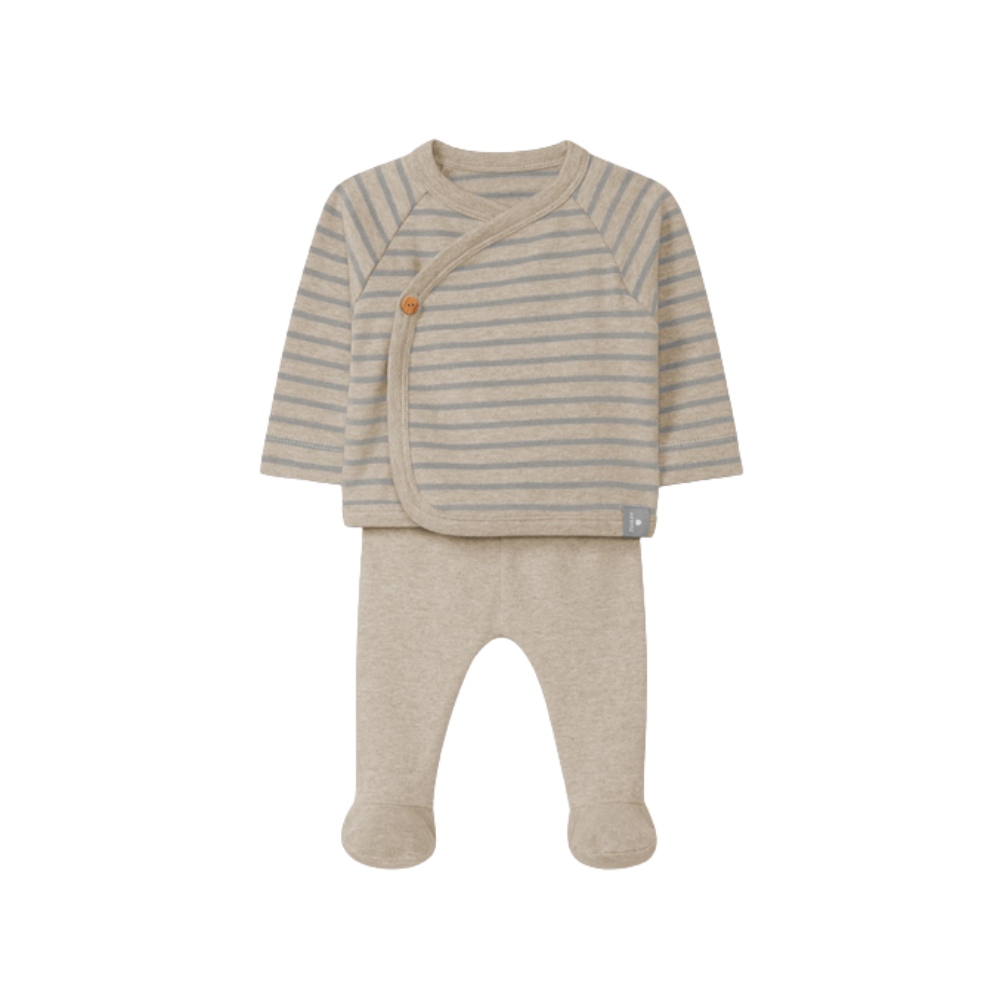 Conjunto de duas peças de riscas azul em jersey - Snug