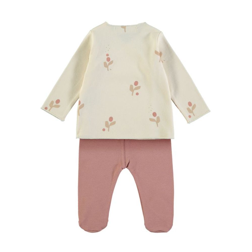 Conjunto recém nascido FLOR CREAM - Babyclic