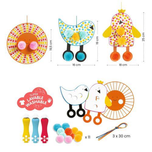 Manualidades - No Céu – Pontos e Pompons - DJECO
