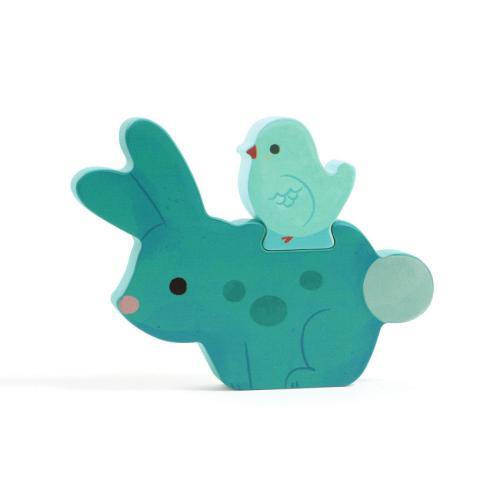 Puzz & Play Friends – Puzzle de Madeira c/ Animais - DJECO
