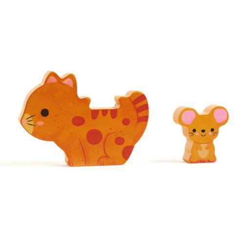 Puzz & Play Friends – Puzzle de Madeira c/ Animais - DJECO