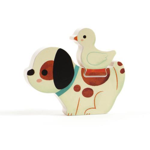 Puzz & Play Friends – Puzzle de Madeira c/ Animais - DJECO