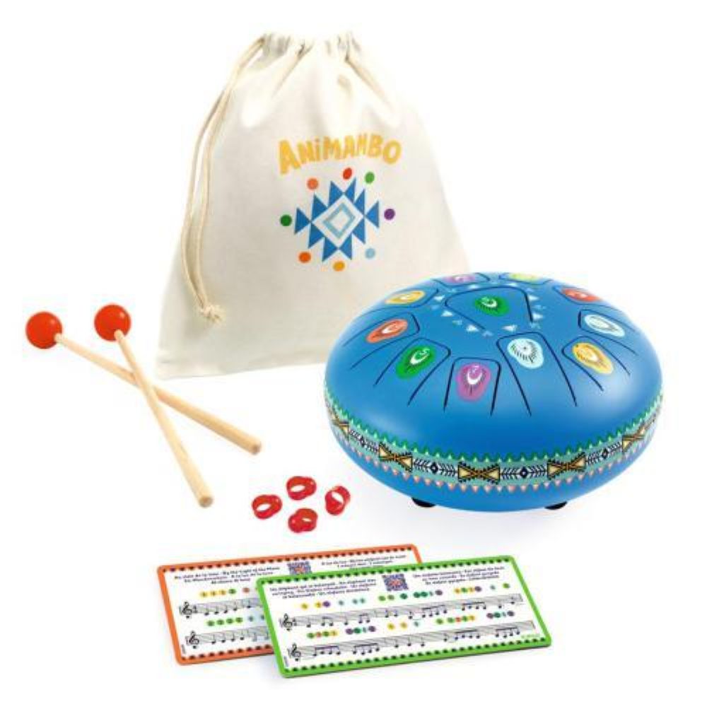 Tambor de Aço Azul 11 Notas – Instrumento Musical - DJECO