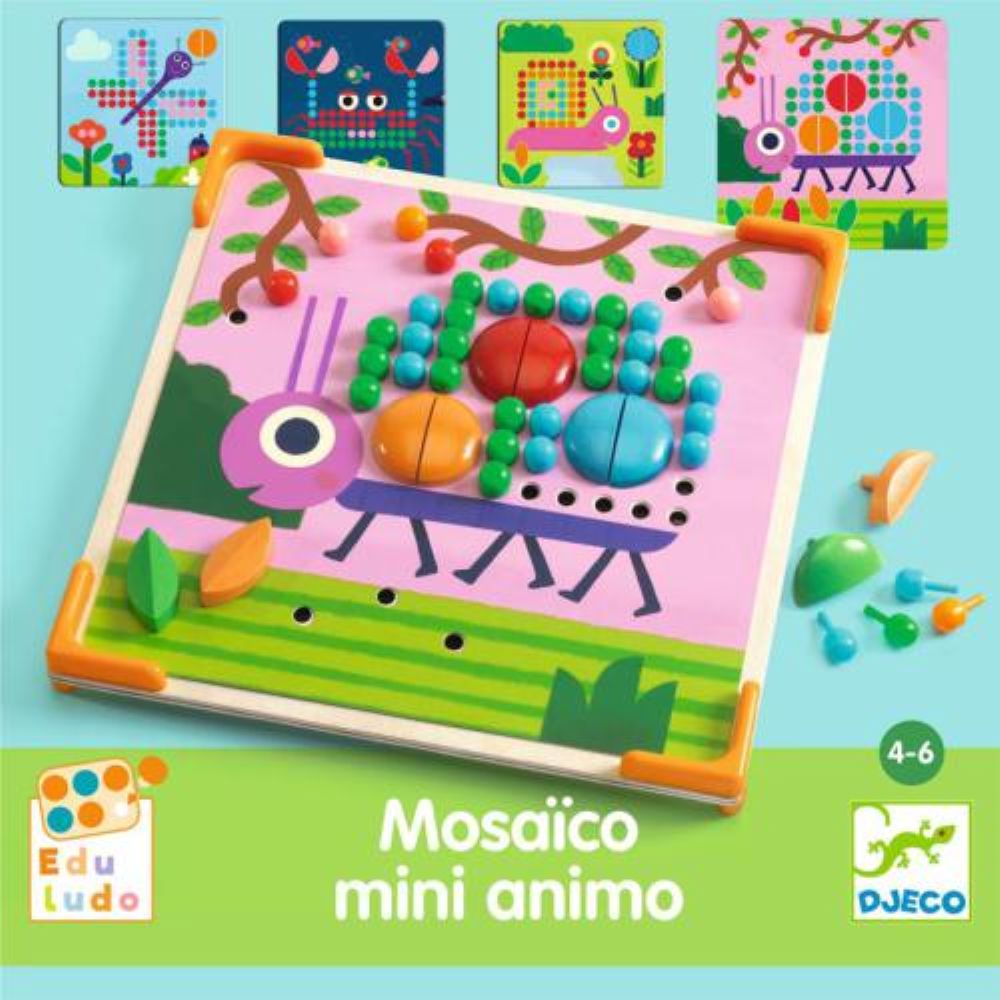 Mosaico Mini Animo - Encaixar Pinos - Djeco