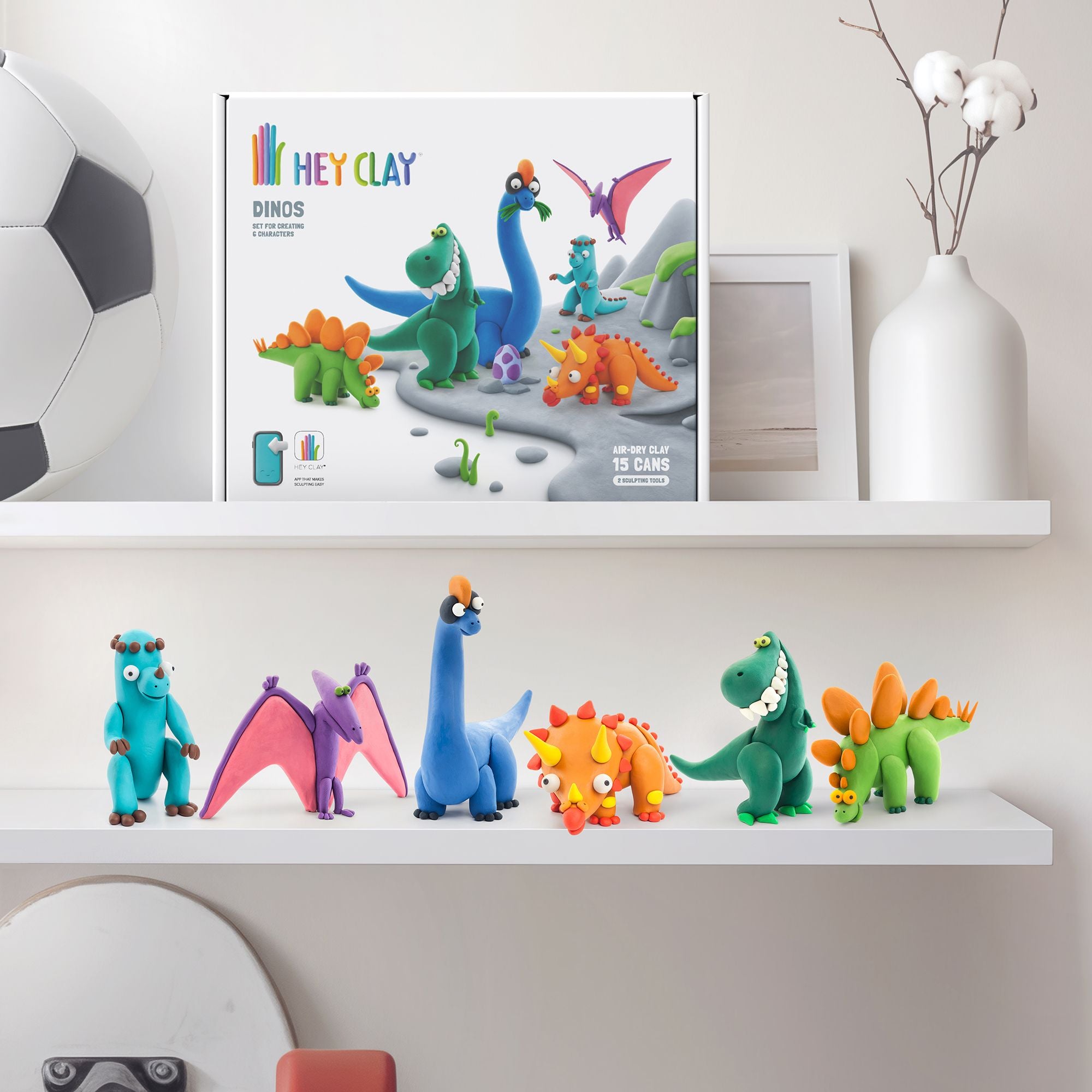 Dinos – Massas de Modelar Coloridas - HEY CLAY