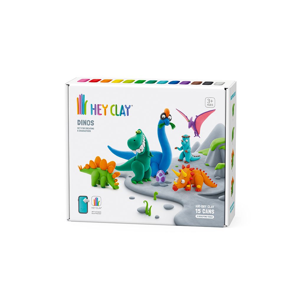 Dinos – Massas de Modelar Coloridas - HEY CLAY
