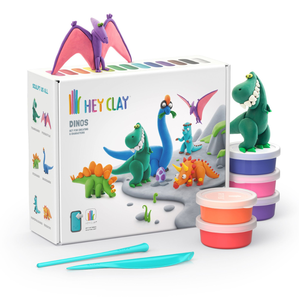 Dinos – Massas de Modelar Coloridas - HEY CLAY
