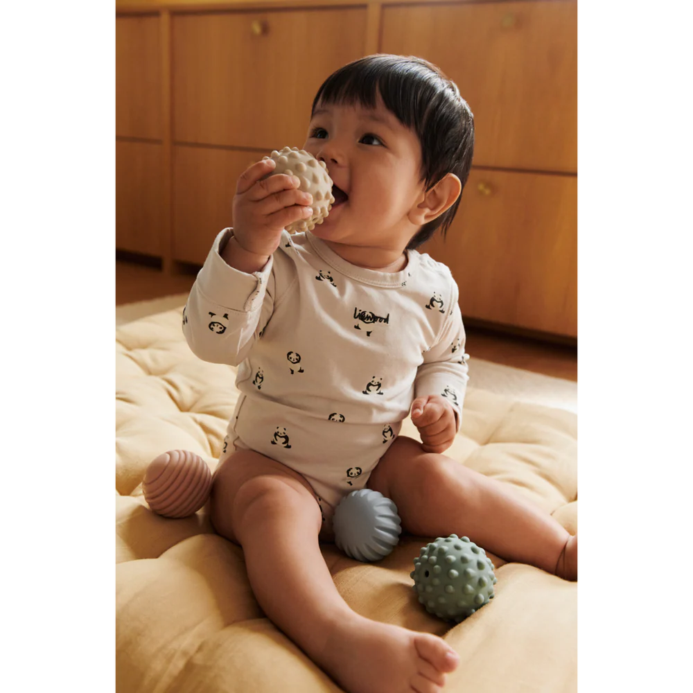 Conjunto de 5 Bolas Sensoriais em Silicone - Liewood