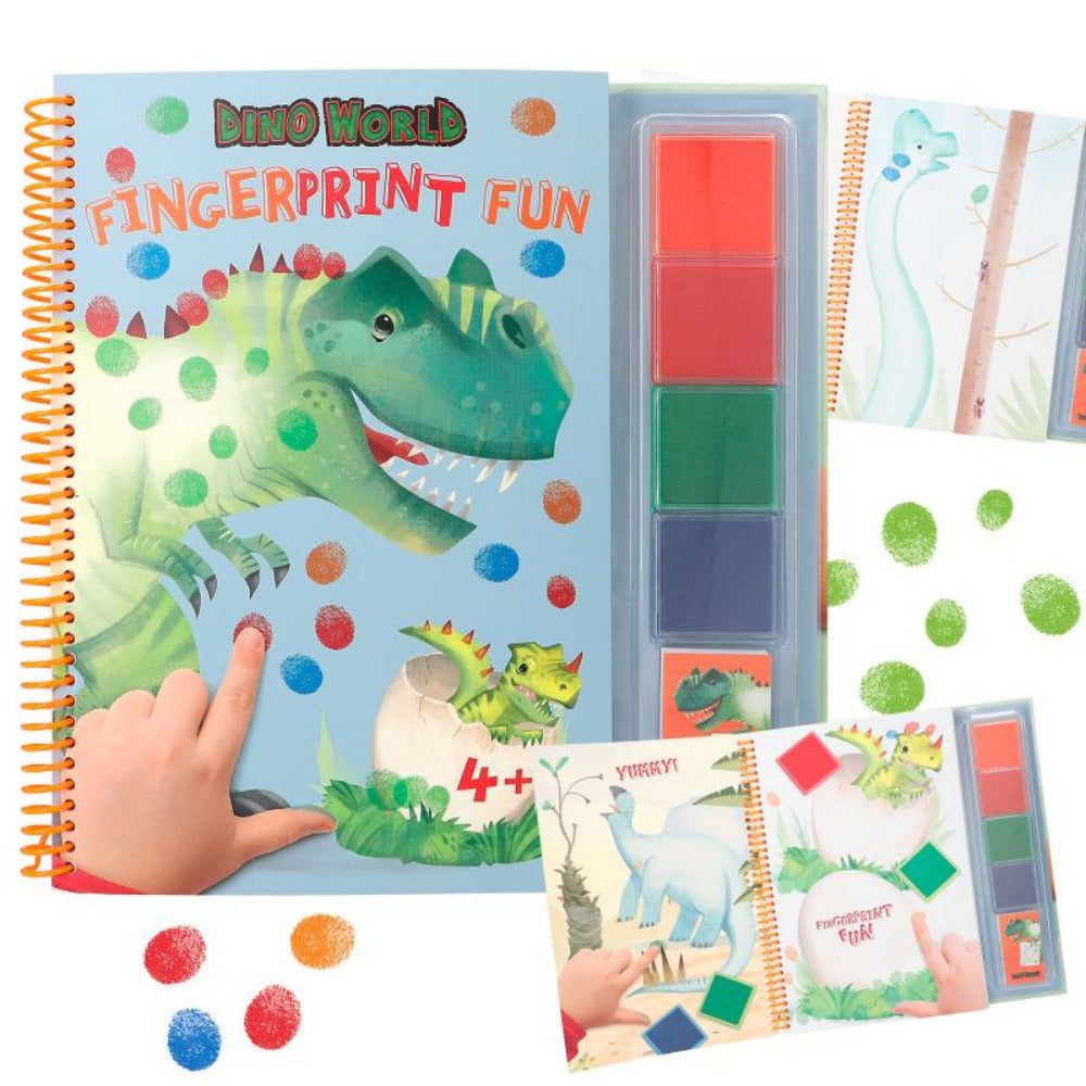 Livro para colorir com dedos - Dino World