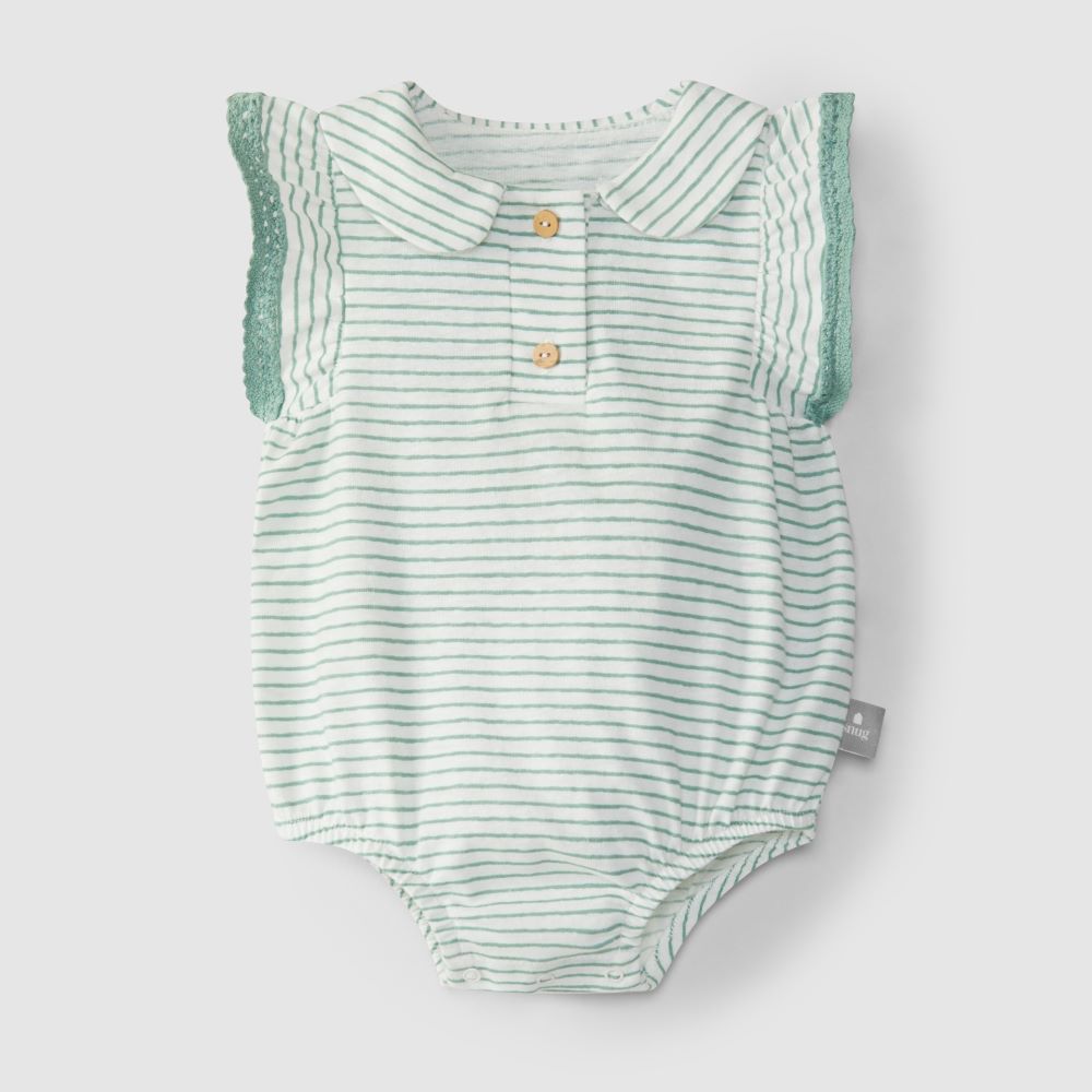 Fofo de riscas mangas em folho - Snug