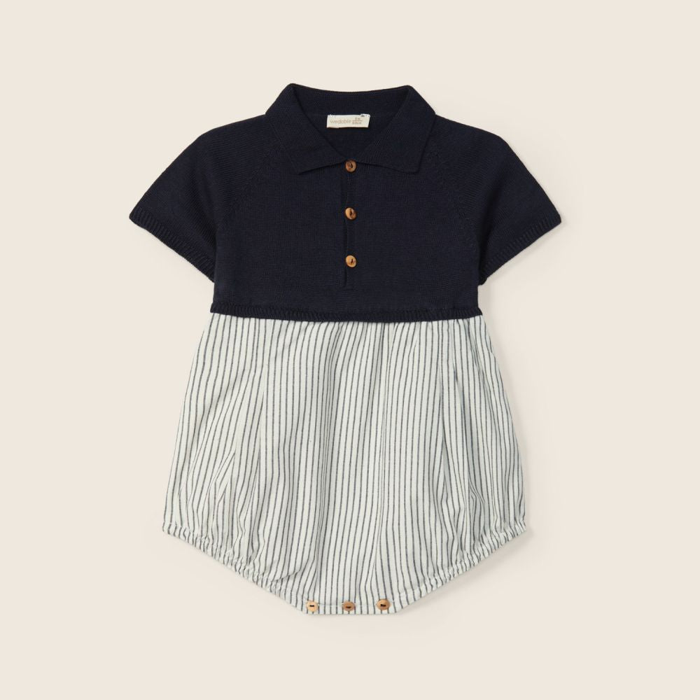 Fofo polo de manga curta às riscas | PLACE IN THE SUN - Wedoble