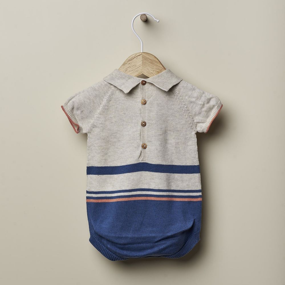 Fofo polo de manga curta tricotado em algodão | OCEAN - Wedoble