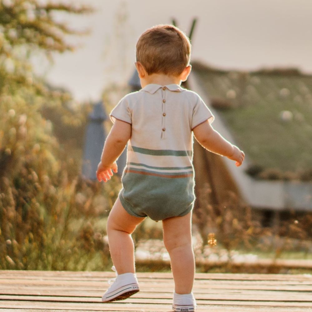 Fofo polo de manga curta tricotado em algodão | OCEAN - Wedoble
