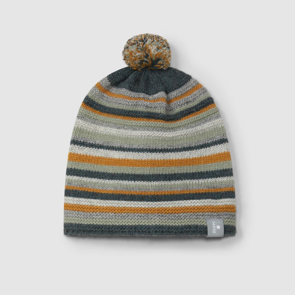 Gorro com pom-pom e riscas em relevo - Snug