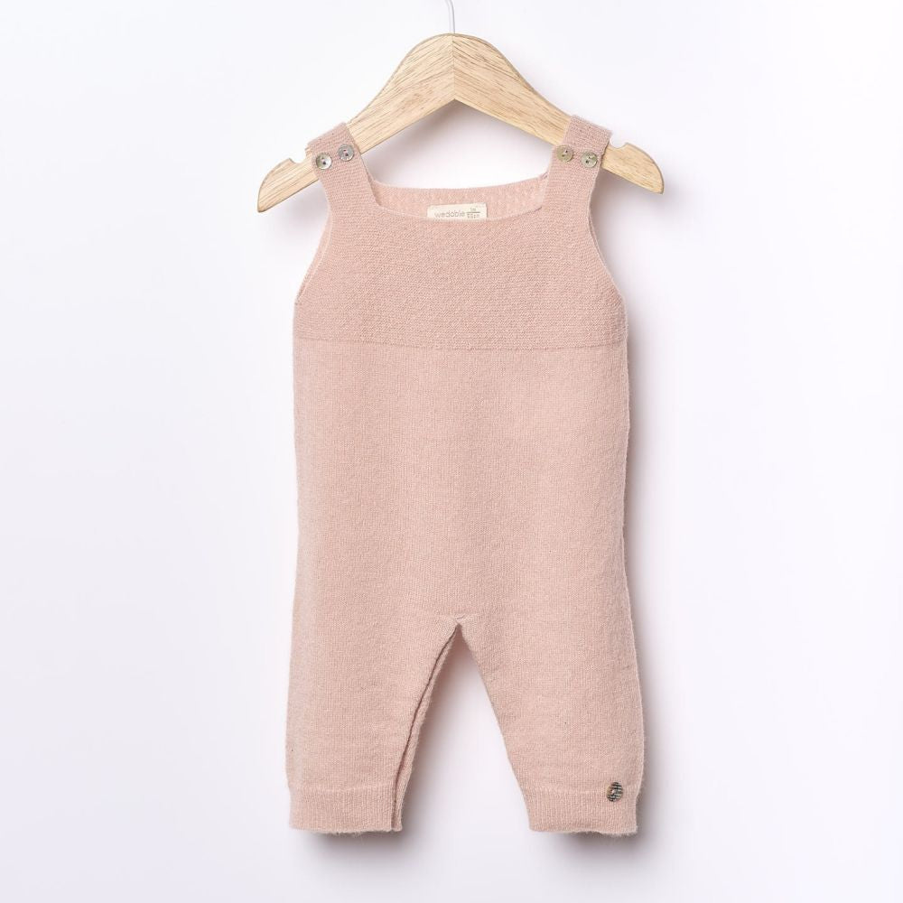 Jardineiras tricotadas em lã merino e caxemira | LITTLE LOVE - Wedoble