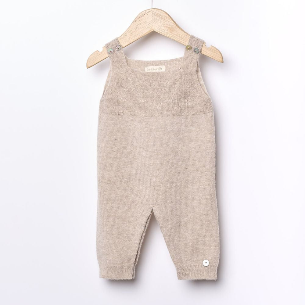 Jardineiras tricotadas em lã merino e caxemira | LITTLE LOVE - Wedoble