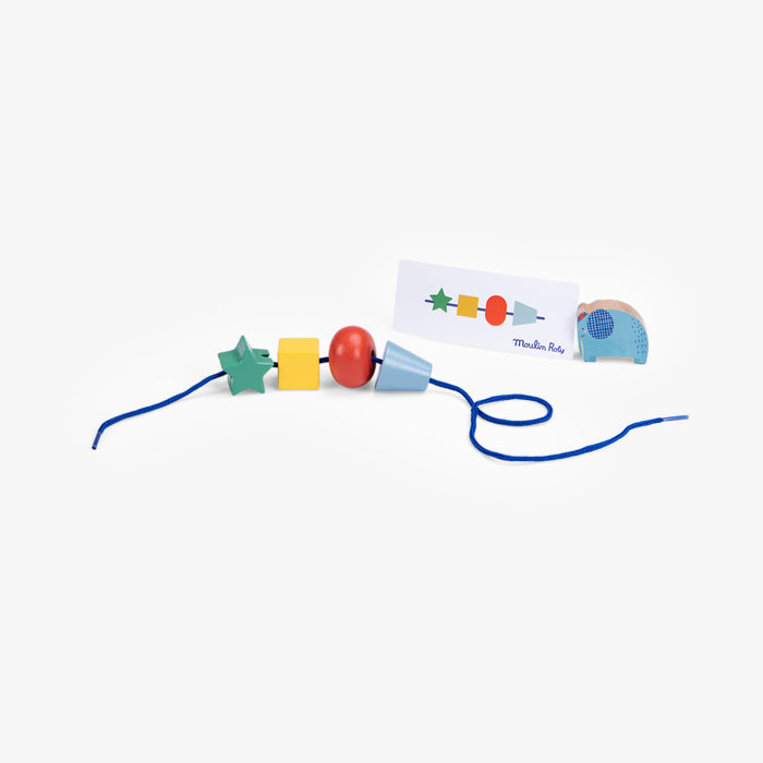 Jogo de Enfiamento de Contas de Madeira - MOULIN ROTY