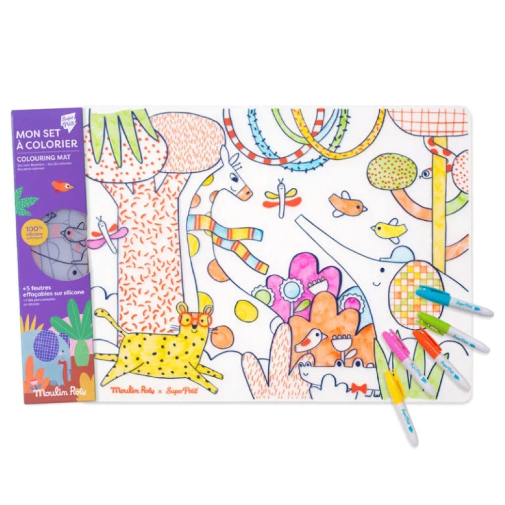 LES TOUPITIS | Moulin Roty & Super Petit – Individual em Silicone para Colorir - Super Petit
